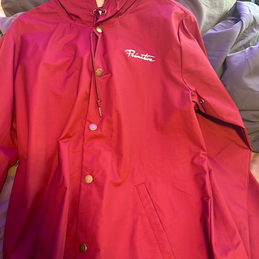 Primitive button up jacket with hood